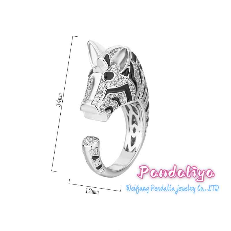 Zebra-shaped Personality Ring! Illuminate Your Unique Charm!