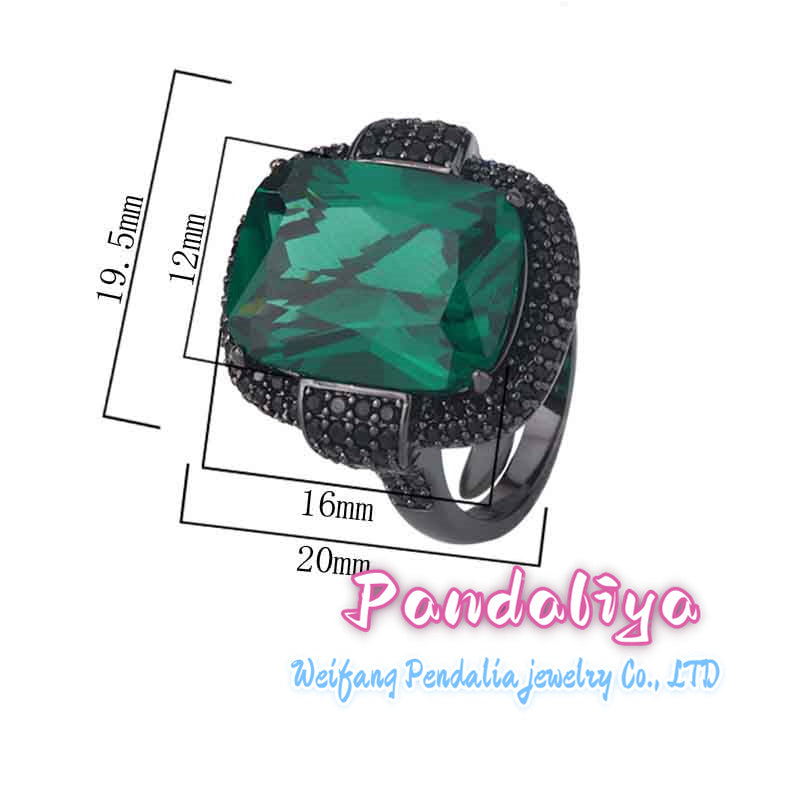 Colorful Gemstone Ring: Luxurious and Elegant, Magnificently Radiant. The colorful gemstones emit charming brilliance, while the black gold material adds a touch of nobility to your demeanor.