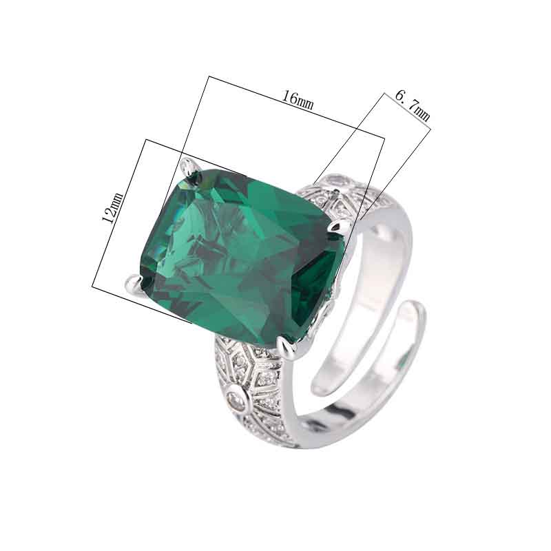 Colorful gemstone ring, featuring a unique retro design, adorned with colorful gemstones, exudes fashionable charm, and becomes a captivating focal point!