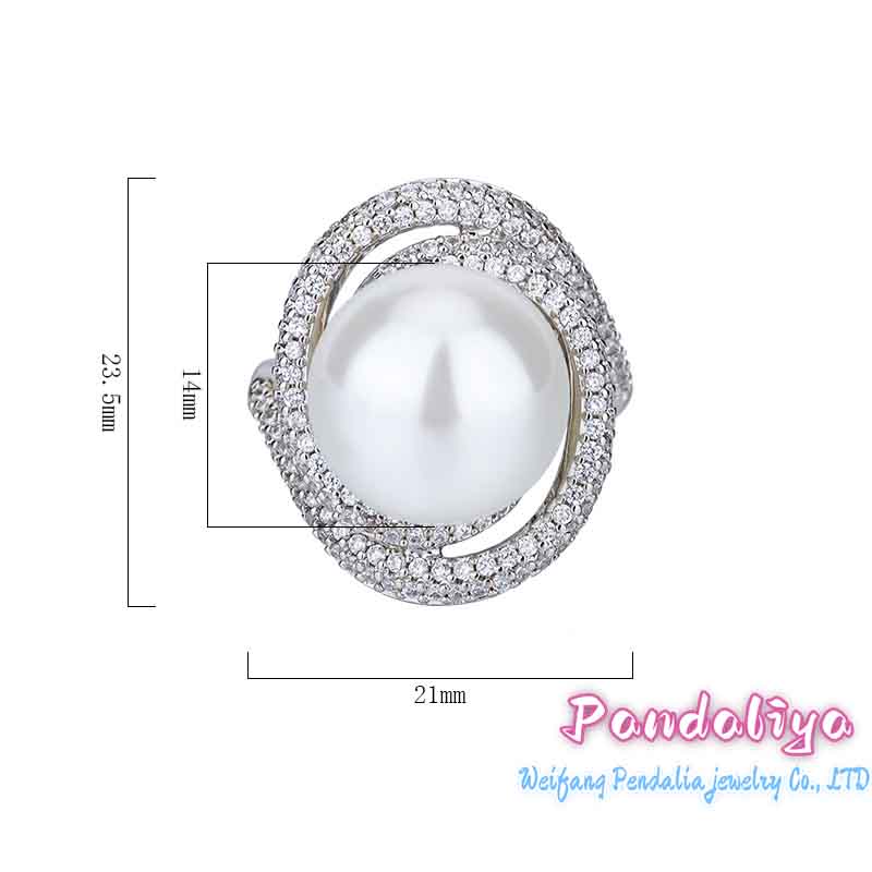 14mm large-sized pearl ring, with clean and stylish lines, showcasing personal taste, it becomes the representative choice of fashion trends.