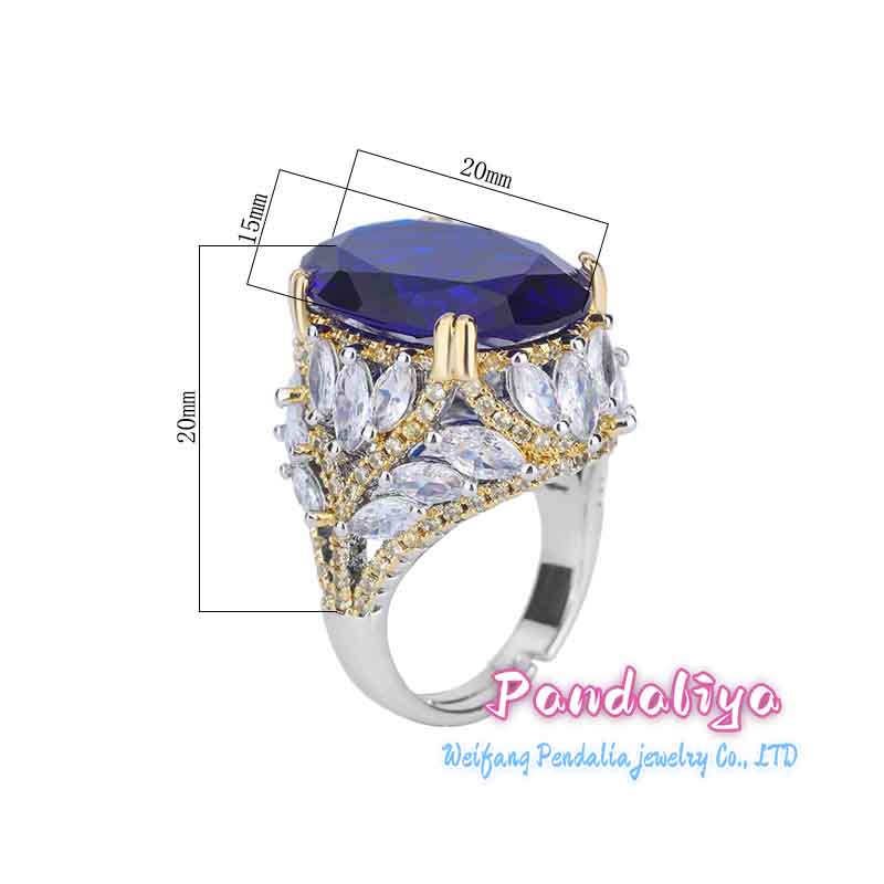 Sapphire ring with diamond inlay, featuring a splendid design that exudes luxurious quality and radiates brilliant light!