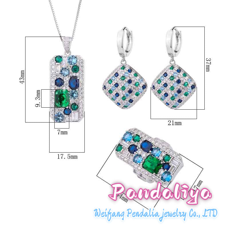 Colorful gemstone set, with a myriad of colors, exudes a unique sense of design, making you the star under the spotlight!