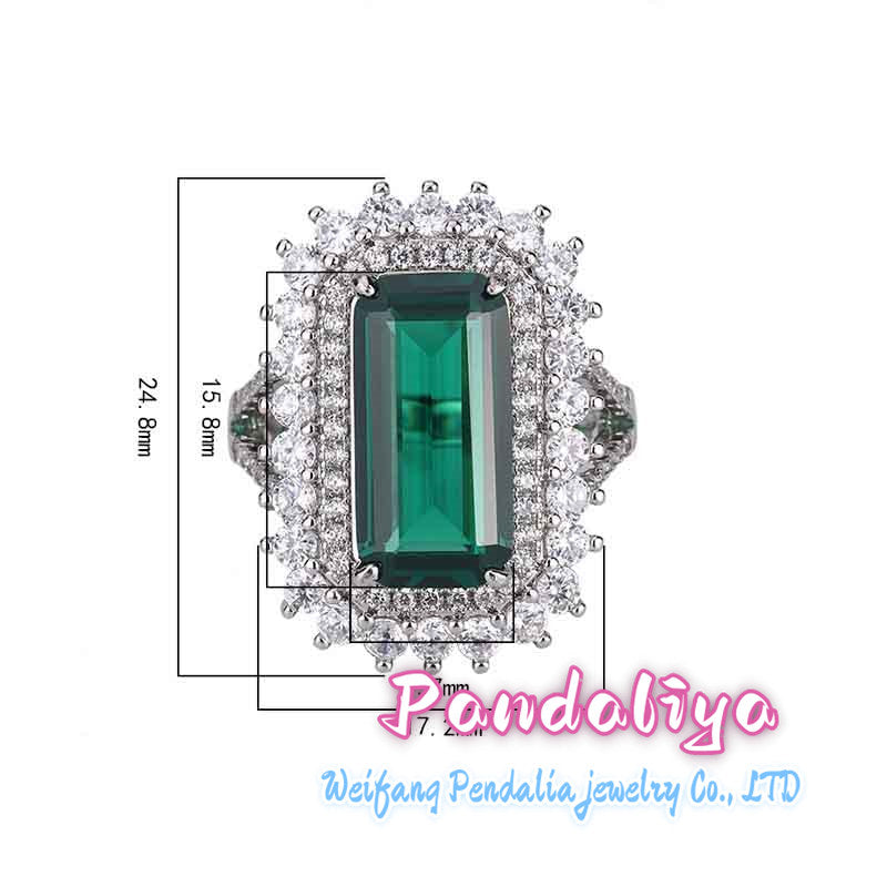 Classic Rectangular Ring with Diamond Inlay: Timeless classic design, adorned with magnificent diamond embellishments, emitting enchanting radiance, showcasing elegance and sophistication.