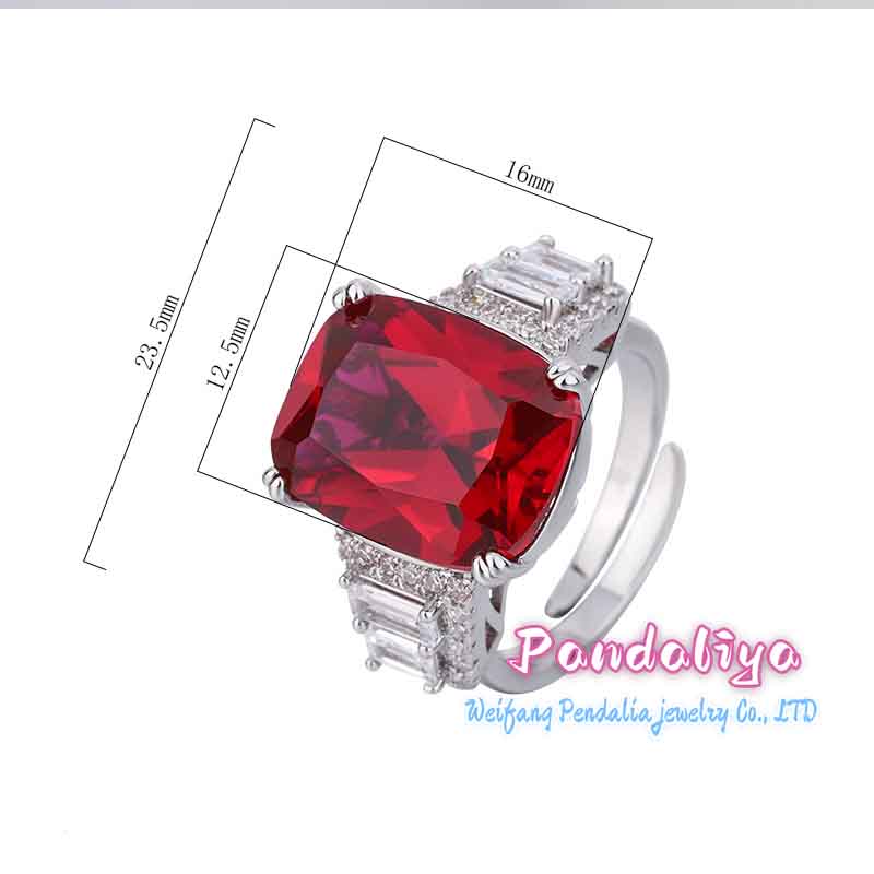 Simulated Jadeite Fat Square High-End Designed Ring, Let You Stand Out in the Crowd!