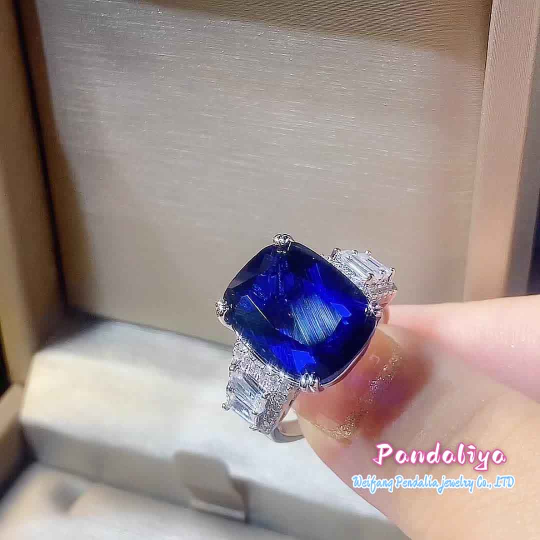 Simulated Jadeite Fat Square High-End Designed Ring, Let You Stand Out in the Crowd!