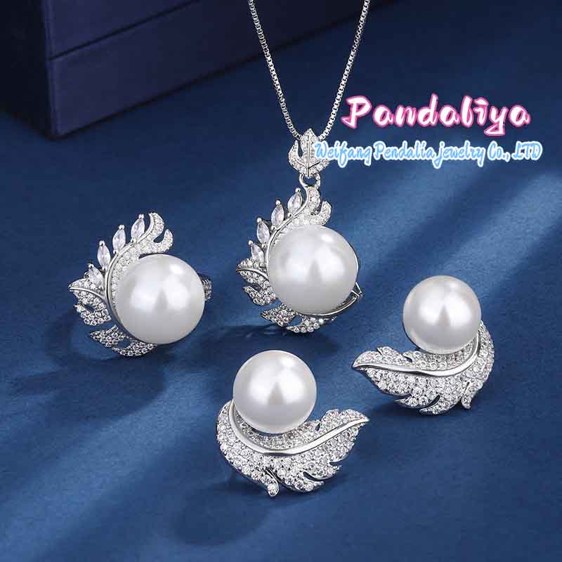 A simple yet unique pearl set, showcasing innovative design for a trendy and chic look, highlighting your individual charm.