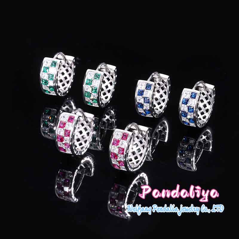 Earrings made of emerald, ruby, and sapphire, classic style, vintage and charming, made of hypoallergenic materials for safe wearing, choose your favorite color!