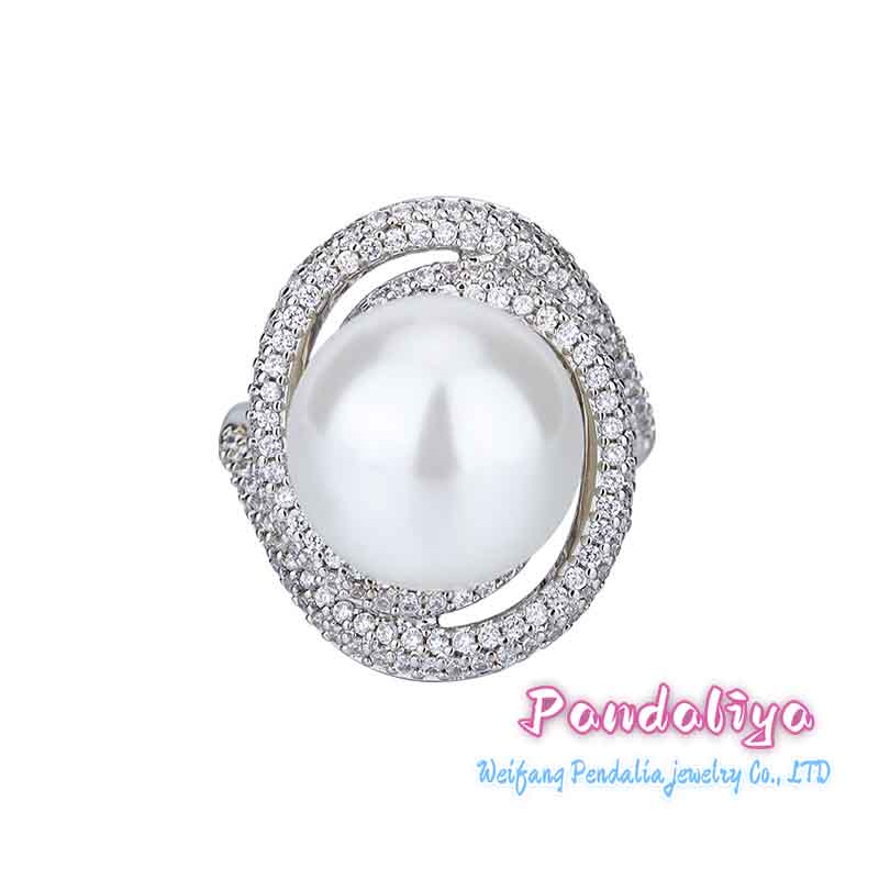 14mm large-sized pearl ring, with clean and stylish lines, showcasing personal taste, it becomes the representative choice of fashion trends.