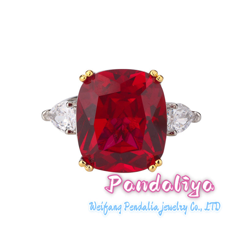 Colored Gemstone Ring: Embracing a simple and classic style, it exudes exquisite beauty, showcasing a unique fashion charm that makes you the center of attention.