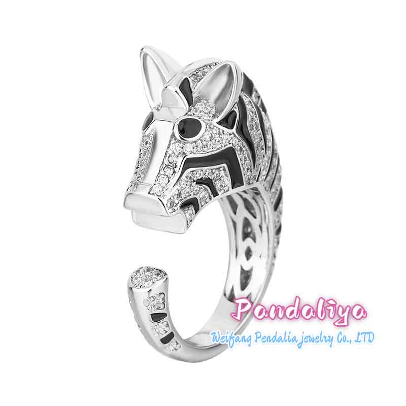 Zebra-shaped Personality Ring! Illuminate Your Unique Charm!