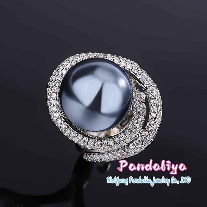 14mm large-sized pearl ring, with clean and stylish lines, showcasing personal taste, it becomes the representative choice of fashion trends.