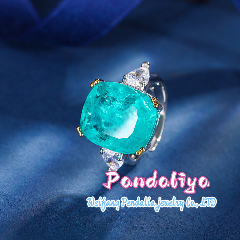 Colored Gemstone Ring: Embracing a simple and classic style, it exudes exquisite beauty, showcasing a unique fashion charm that makes you the center of attention.