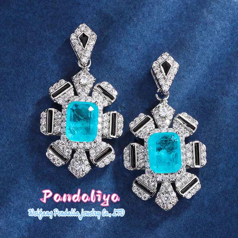 Imitation Gemstone Set: Retro design, light luxury temperament, dazzling colorful gems, showcasing unique charm, becoming the center of attention.