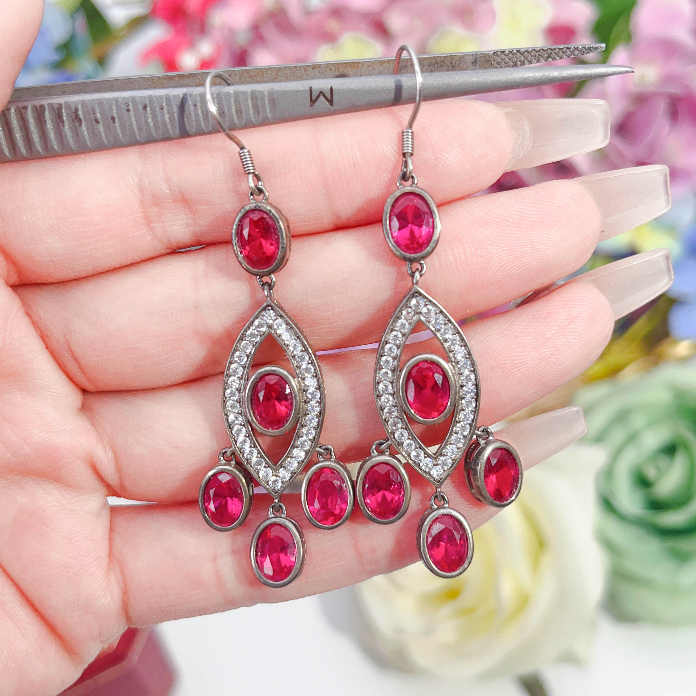 NO.1 [Customer wholesale price] S925 Silver natural Jewel earrings, a total of 29 products, buy more than 10 can get 30% discount