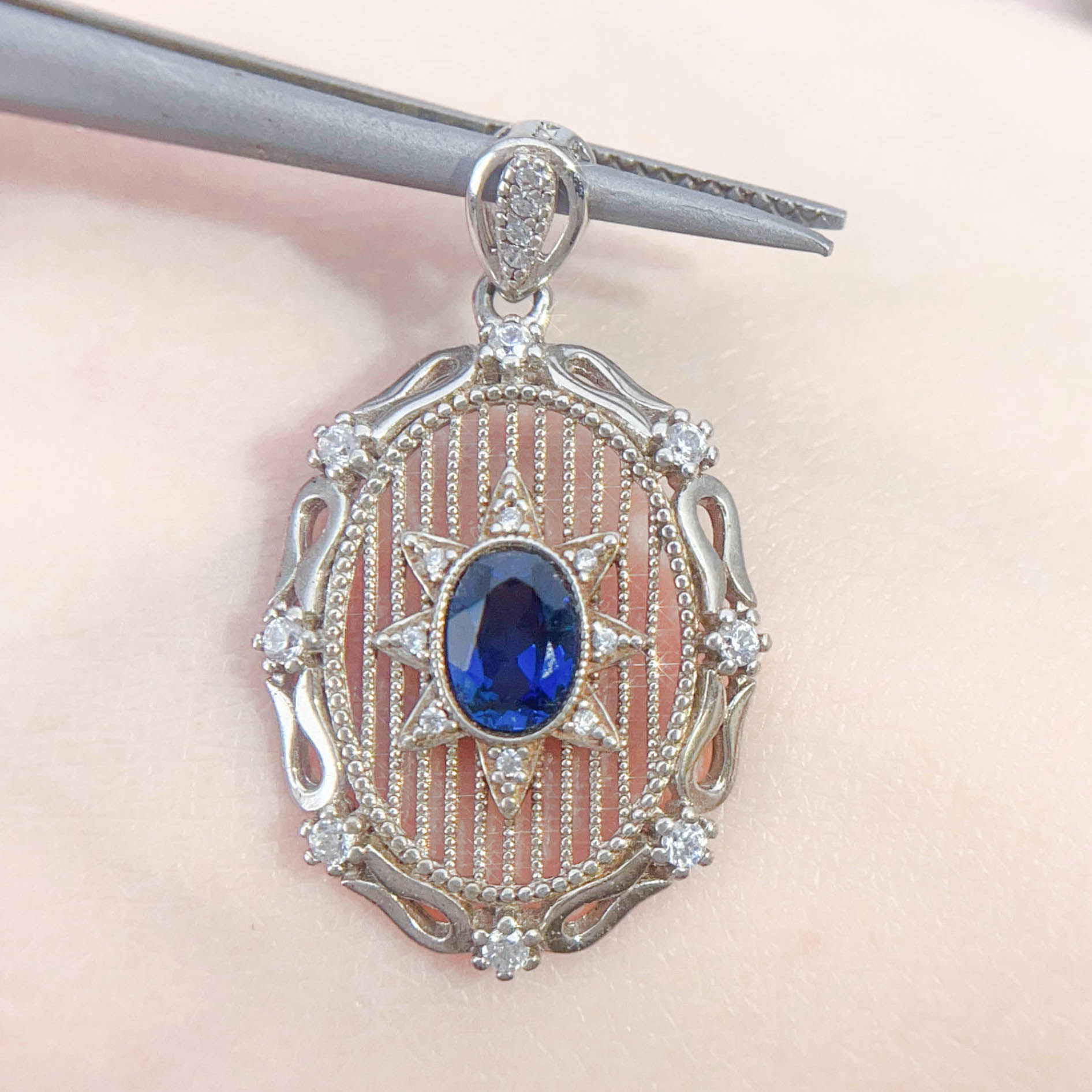 NO.1[Customer wholesale price] S925 Silver natural Jewel pendant, a total of 15 products（With sterling silver necklace）, buy more than 10 can get 30% discount