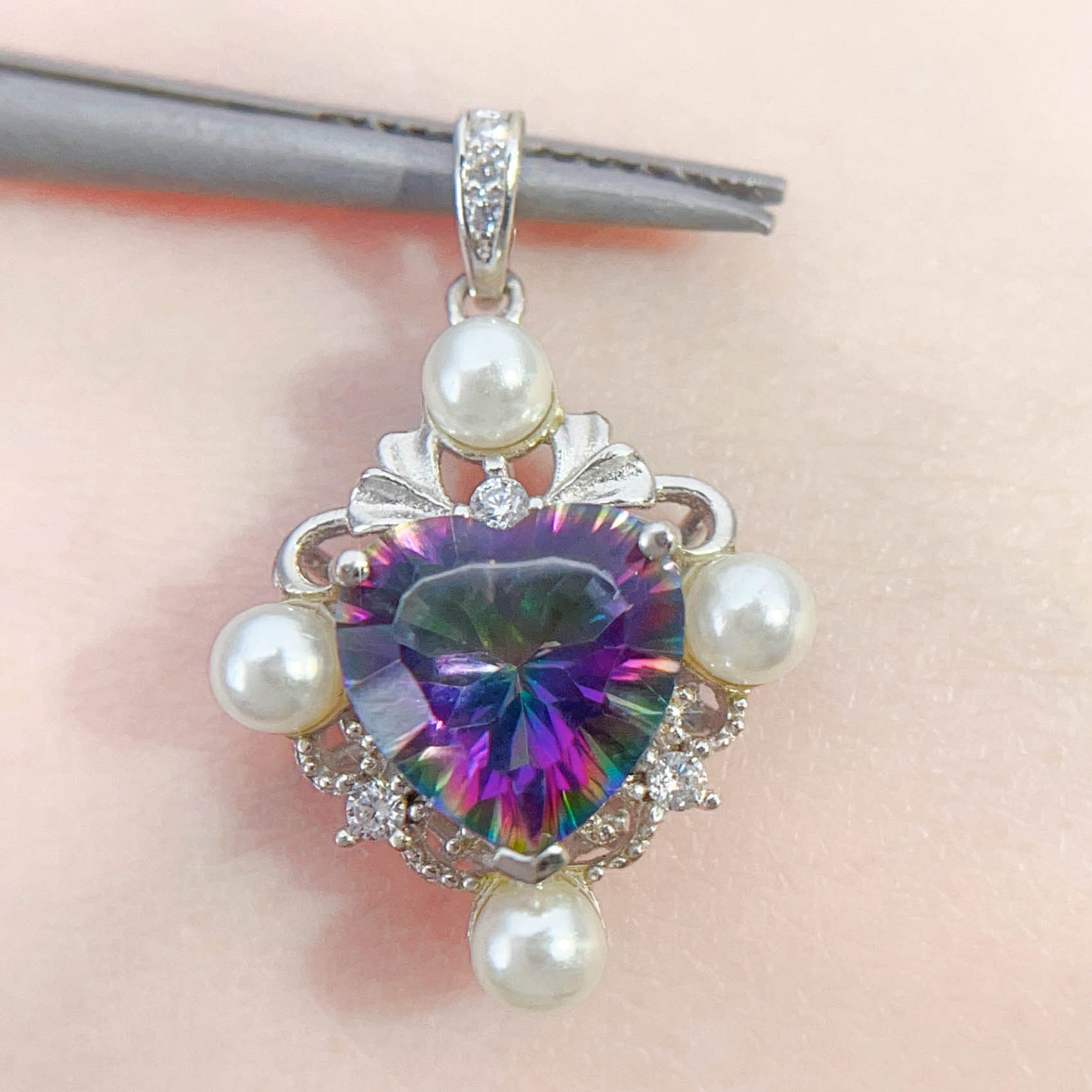 NO.1[Customer wholesale price] S925 Silver natural Jewel pendant, a total of 15 products（With sterling silver necklace）, buy more than 10 can get 30% discount