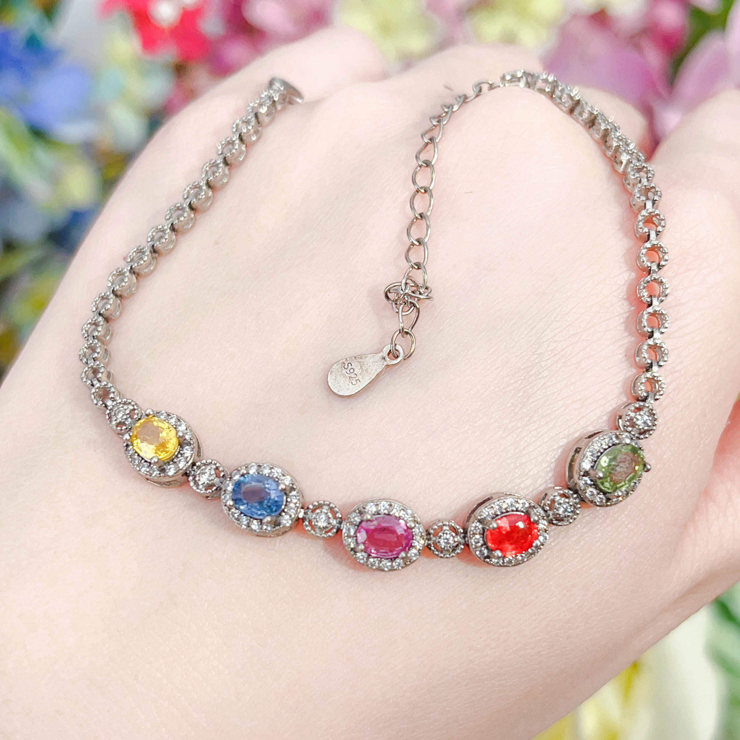 NO.1[Customer wholesale price] S925 Silver natural Jewel bracelet, a total of 11 products, buy more than 10 can get 30% discount