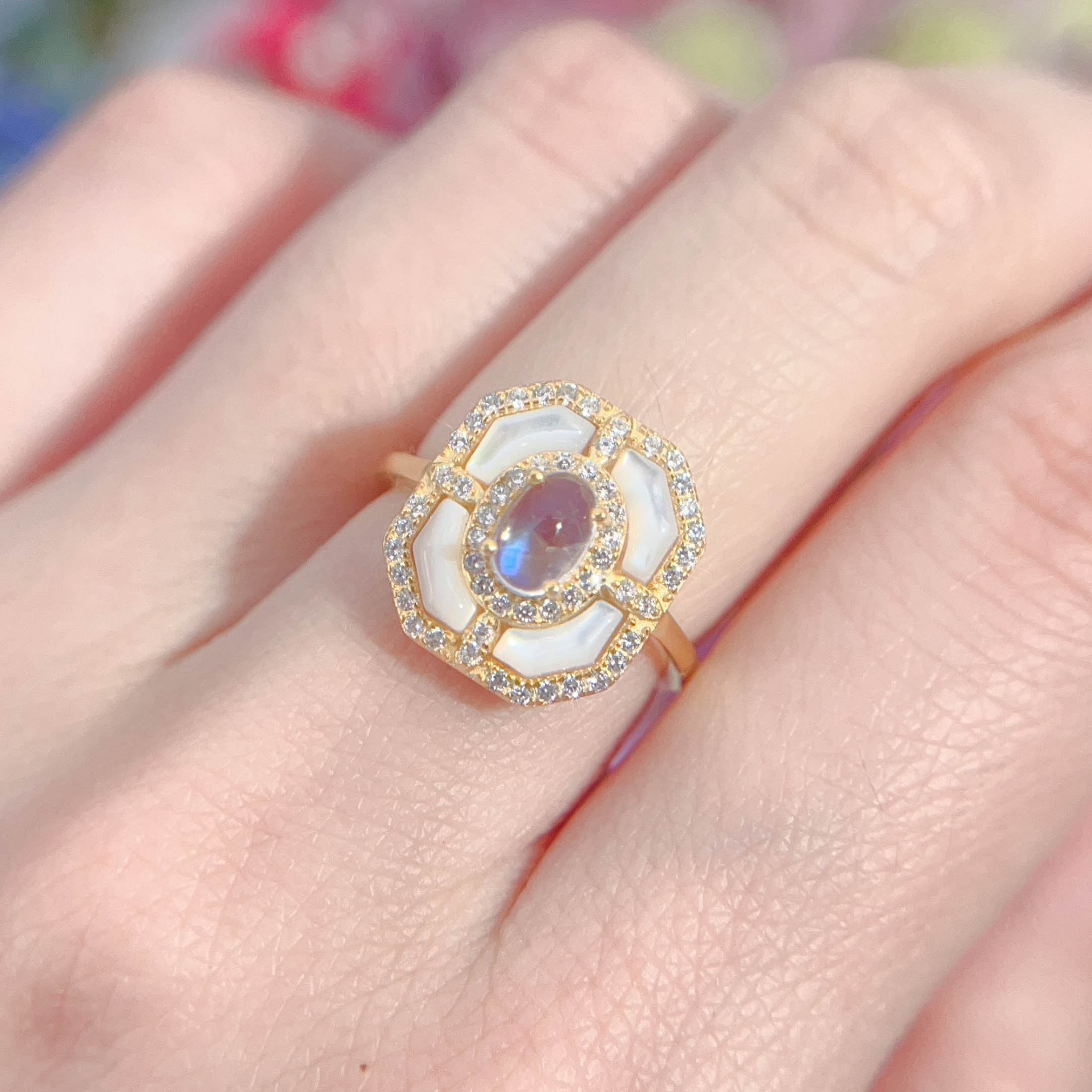 NO.16 [Customer wholesale price] S925 silver made natural gemstone ring,A total of 10 products, enough 10 or more to get 30% off