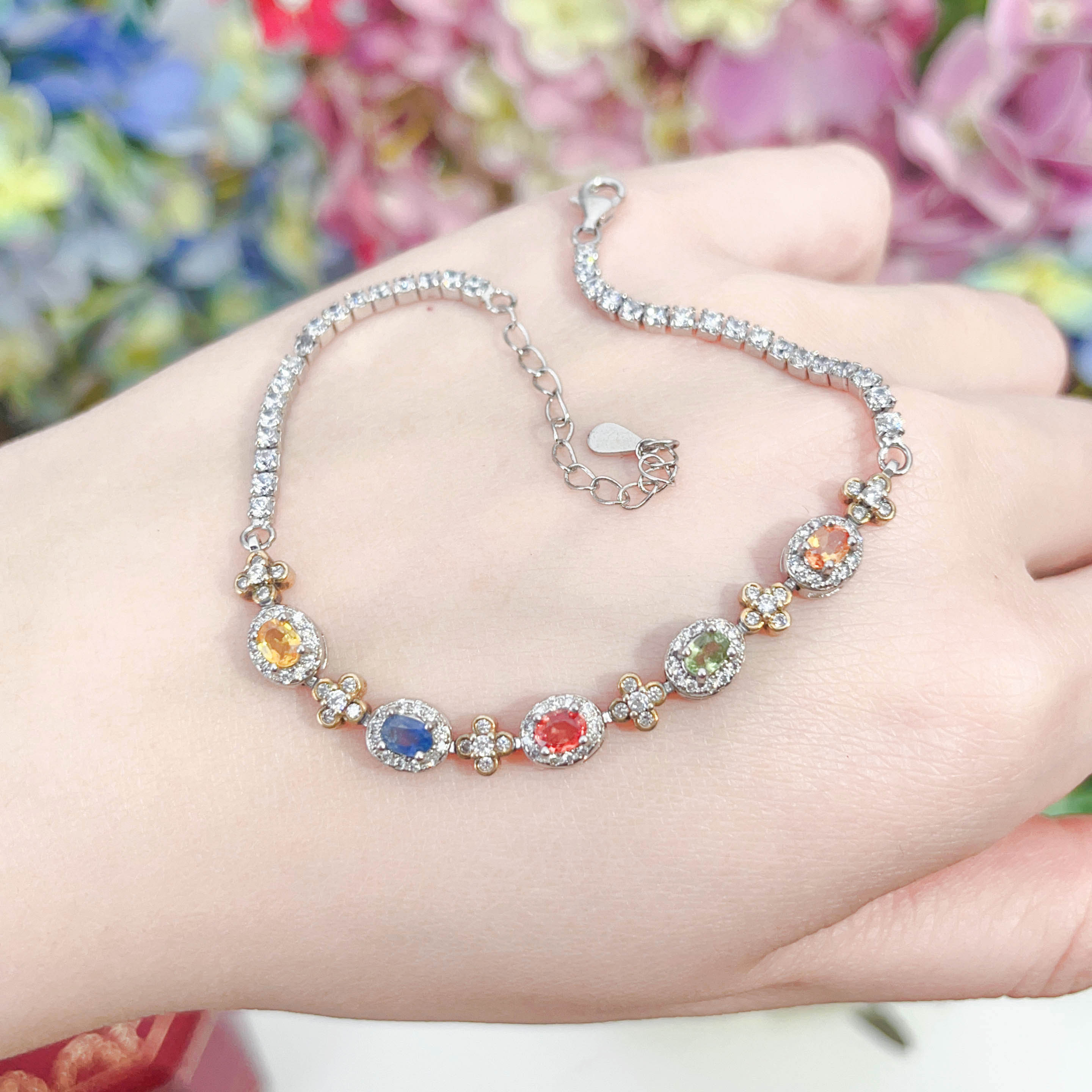 NO.1[Customer wholesale price] S925 Silver natural Jewel bracelet, a total of 11 products, buy more than 10 can get 30% discount