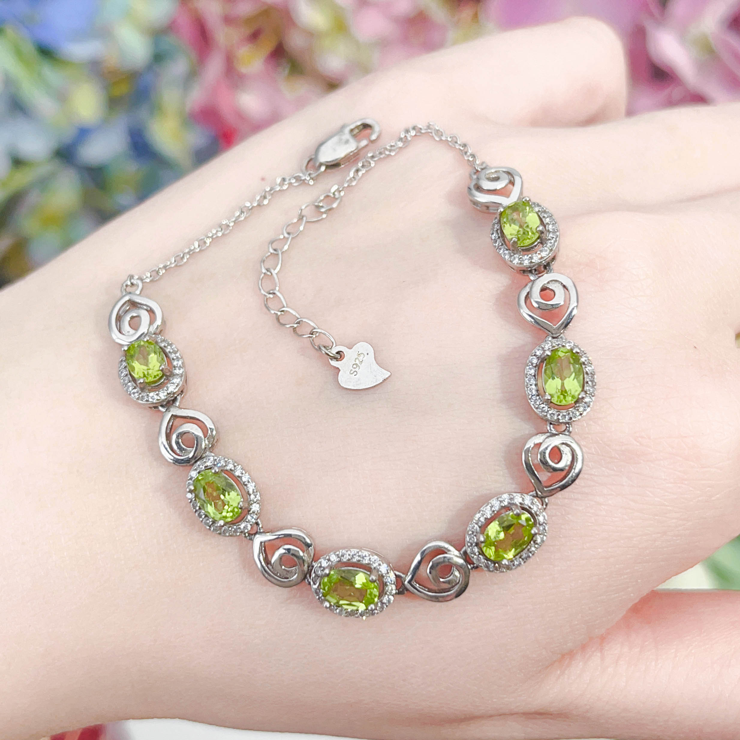 NO.1[Customer wholesale price] S925 Silver natural Jewel bracelet, a total of 11 products, buy more than 10 can get 30% discount