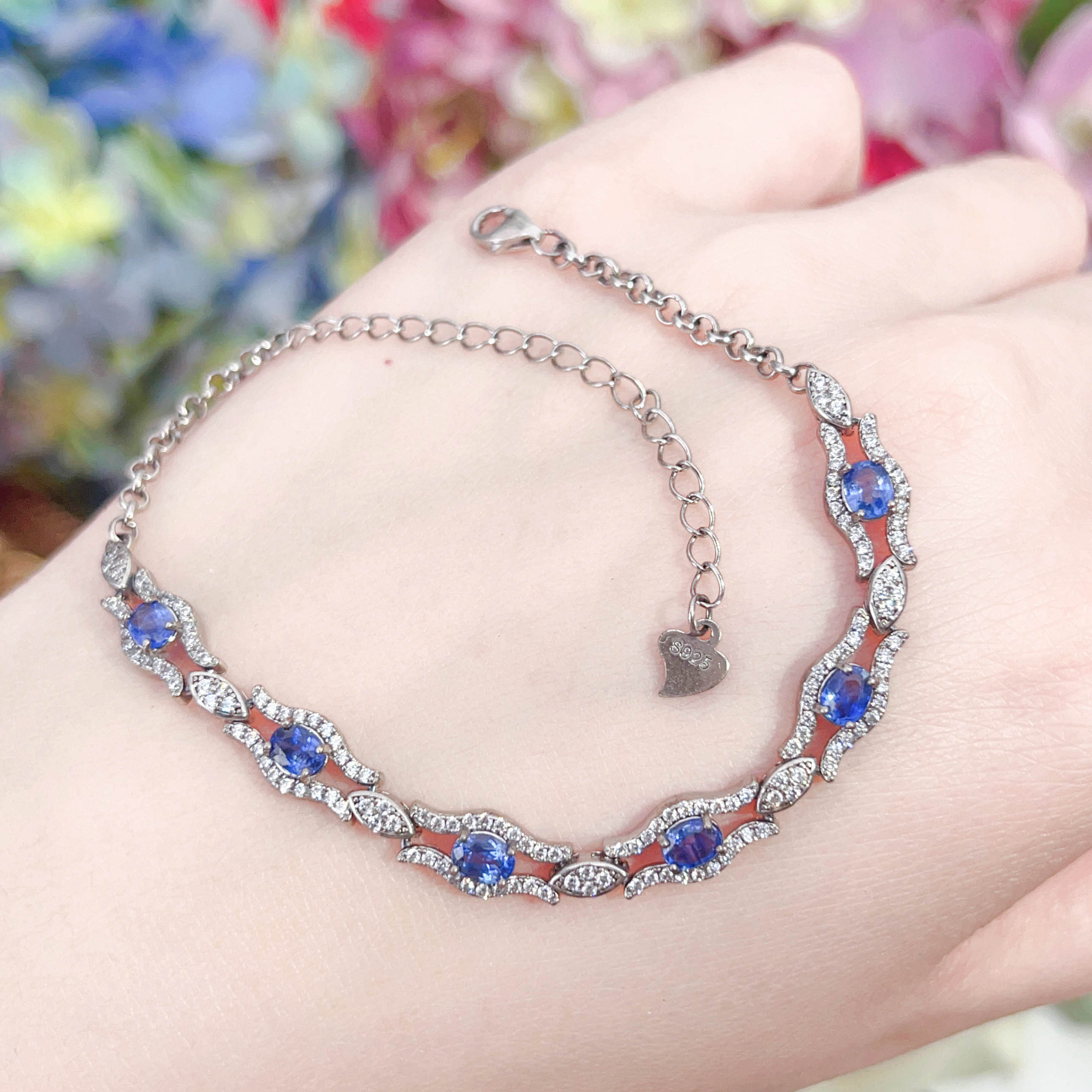 NO.1[Customer wholesale price] S925 Silver natural Jewel bracelet, a total of 11 products, buy more than 10 can get 30% discount