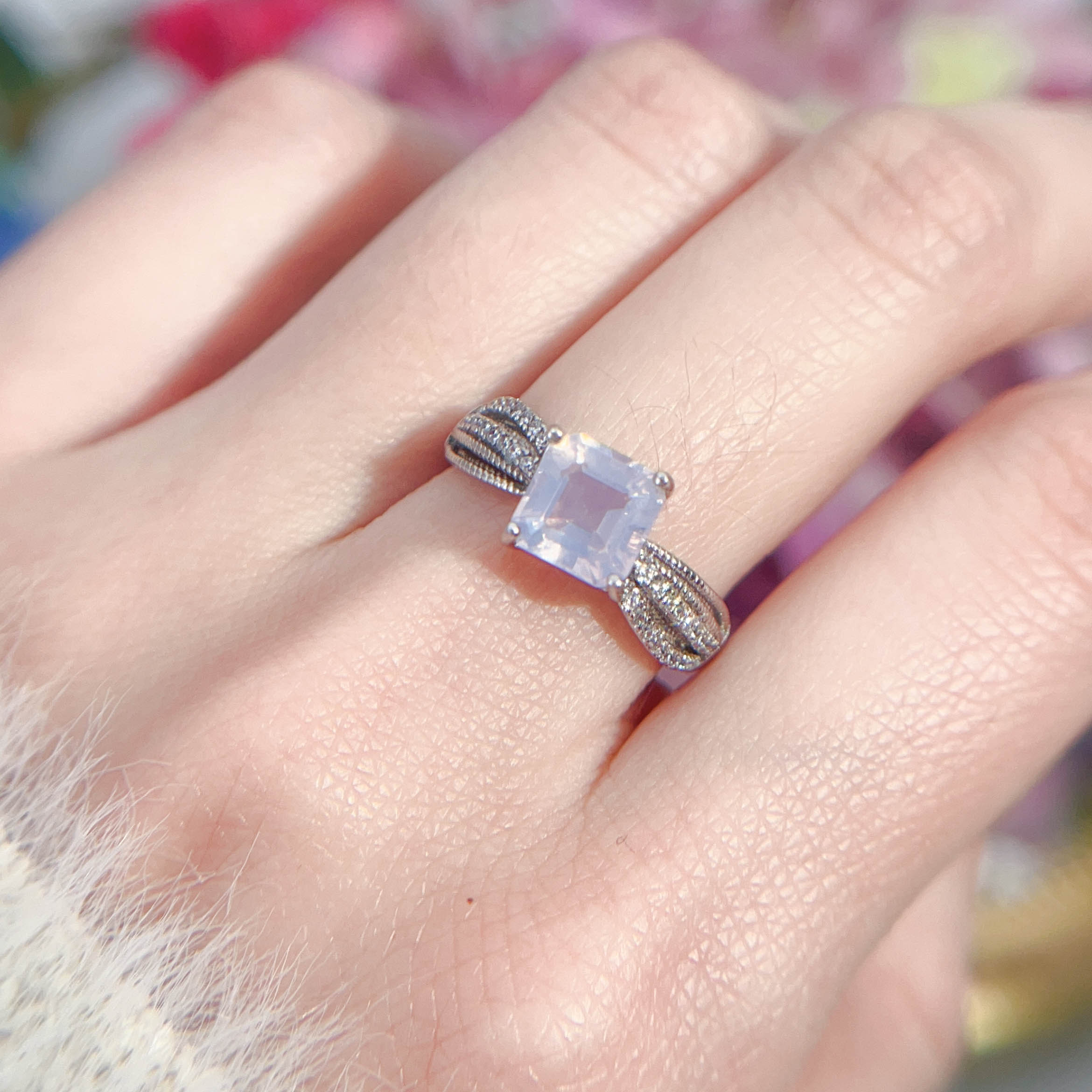 NO.7 [Customer wholesale price] S925 silver made natural gemstone ring,A total of 10 products, enough 10 or more to get 30% off