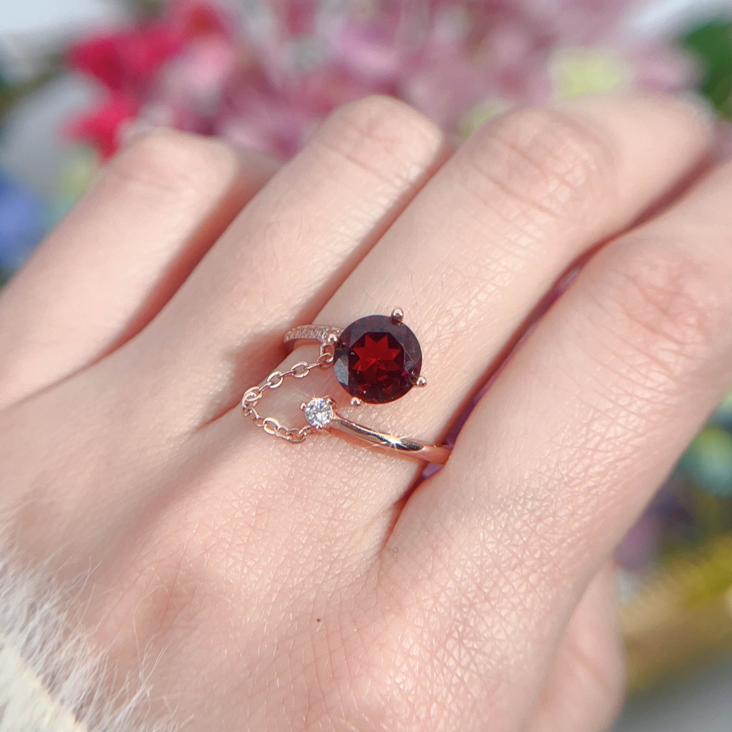 NO.2 [Customer wholesale price] S925 silver made natural gemstone ring，A total of 10 products, enough 10 or more to get 30% off