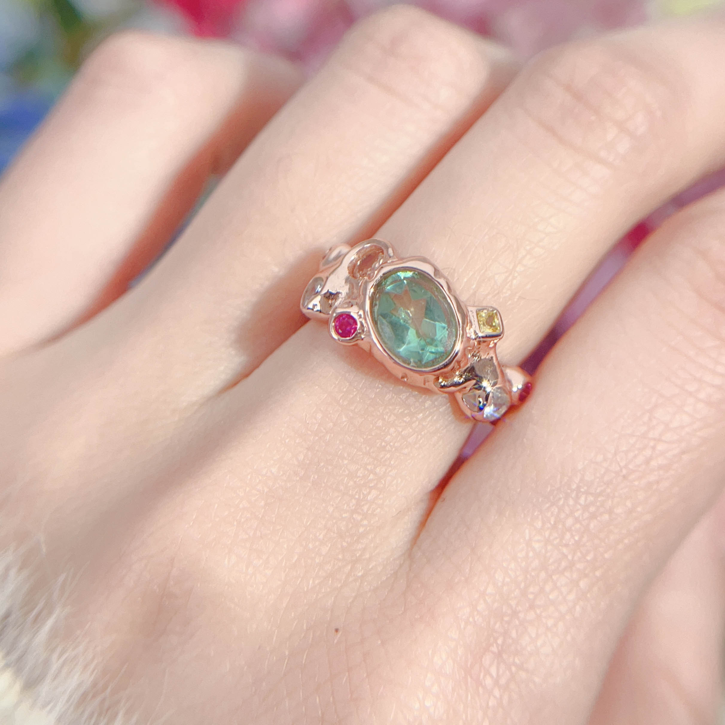 NO.27 [Customer wholesale price] S925 silver made natural gemstone ring,A total of 10 products, enough 10 or more to get 30% off