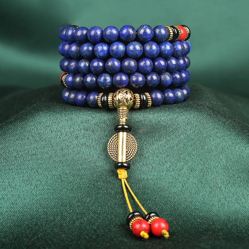 pandaliya Tibetan Mala Lapis Lazuli Positive Bracelet