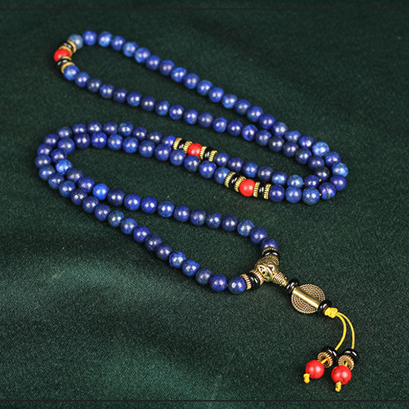 pandaliya Tibetan Mala Lapis Lazuli Positive Bracelet