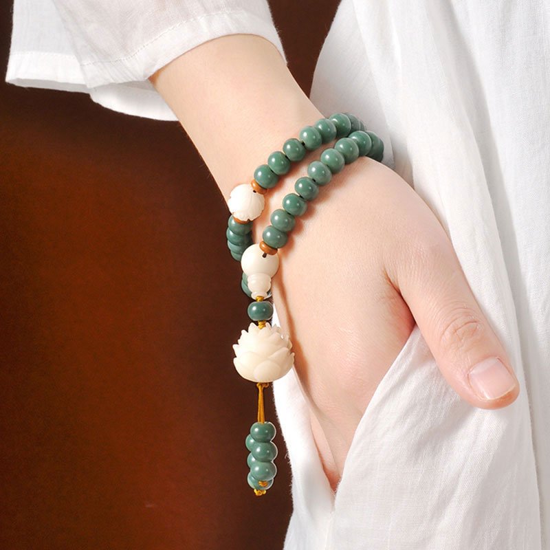 pandaliya Lotus Cyan Bodhi Seed Success Bracelet - pandaliya